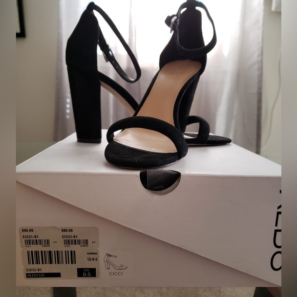 Aldo Shoes-CICCI-Block Heel Sandals-Size 8.5-BLK - Picture 6 of 7